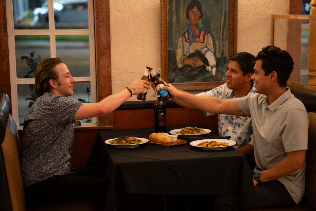 Guests dining at Pasta Connection