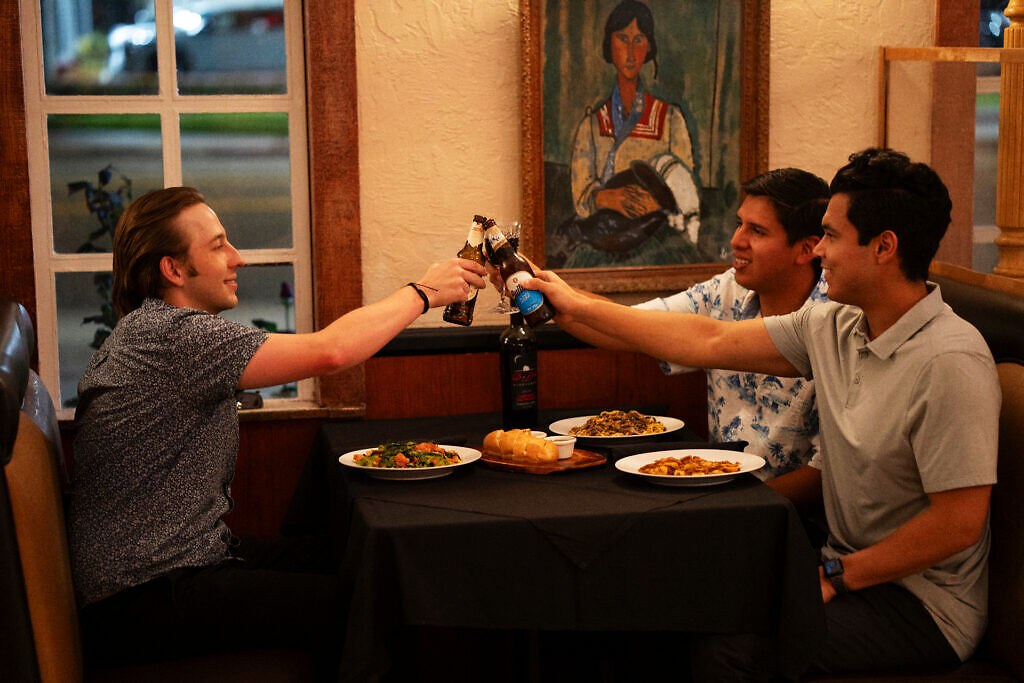 Guests dining at Pasta Connection