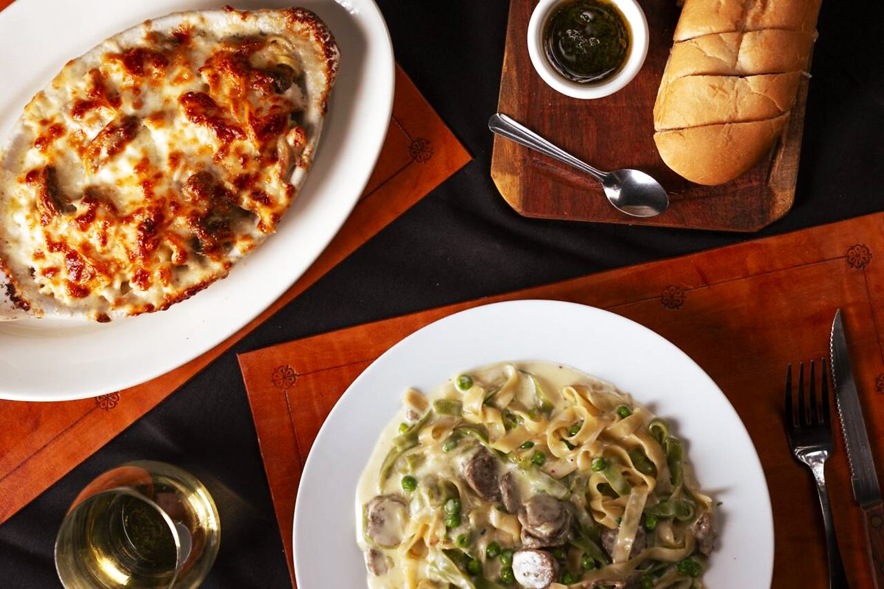 A family meal at Pasta Connection