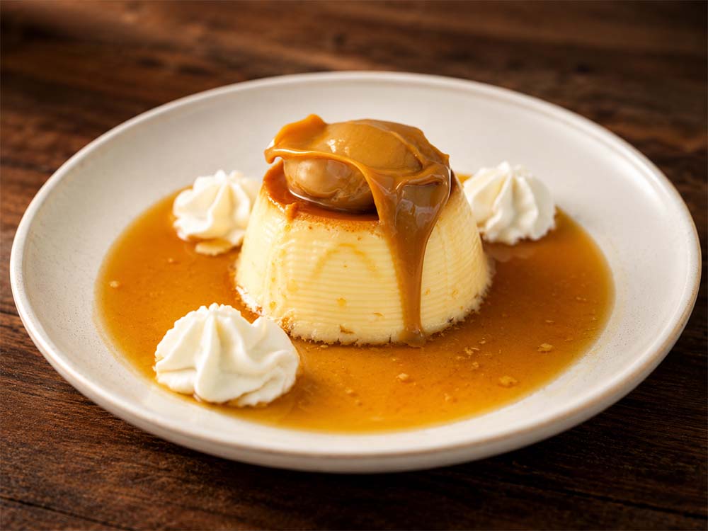 Homemade flan