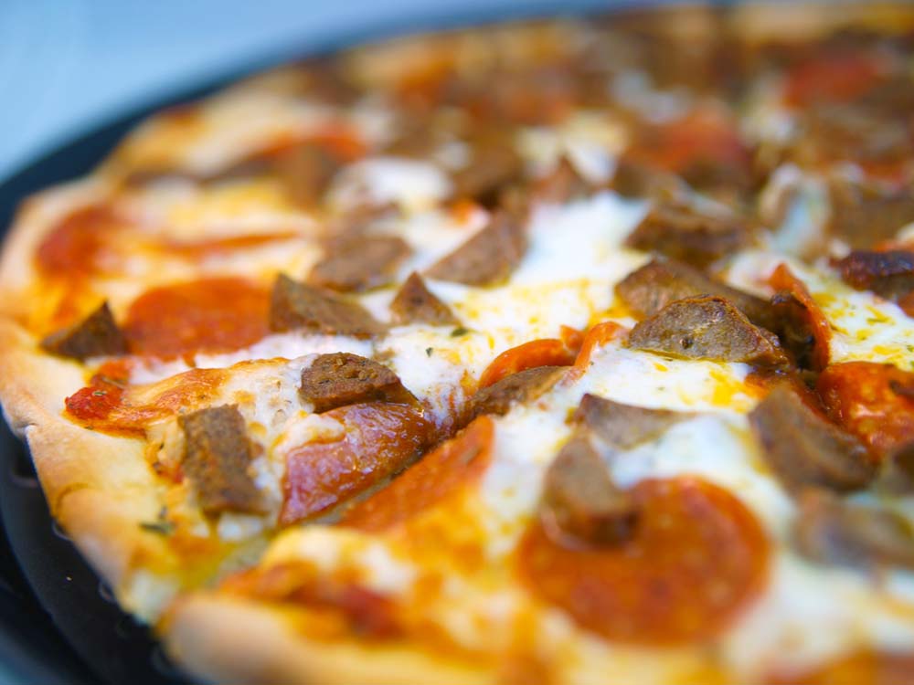 Fresh-dough pizza
